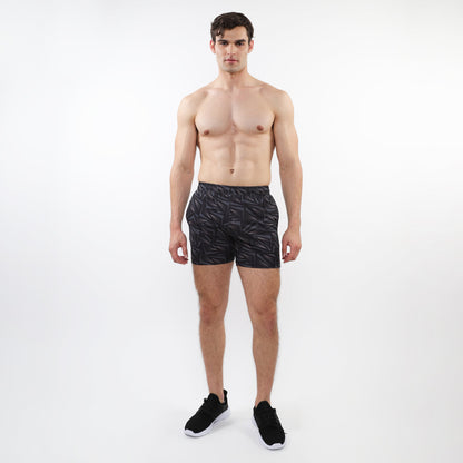 ST33le Orange/Black Triangles Printed Mesh Performance Short