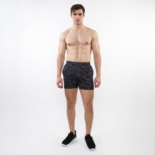 ST33le Orange/Black Triangles Printed Mesh Performance Short