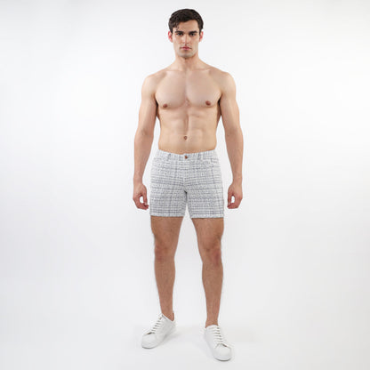 St33le Blue Tweed 5" Jacquard Knit Short
