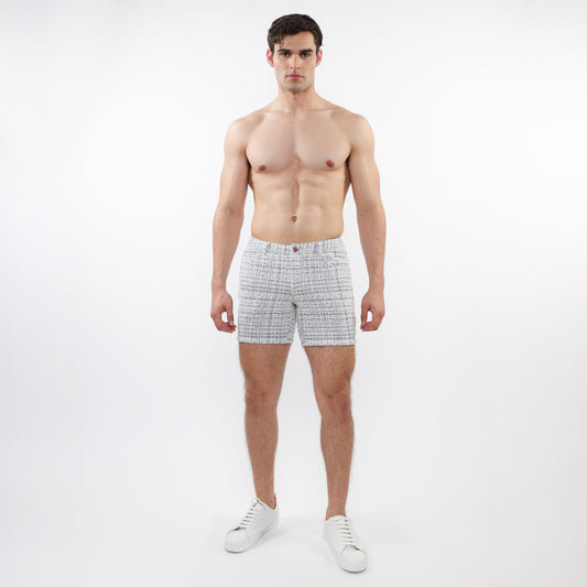 St33le Blue Tweed 5" Jacquard Knit Short