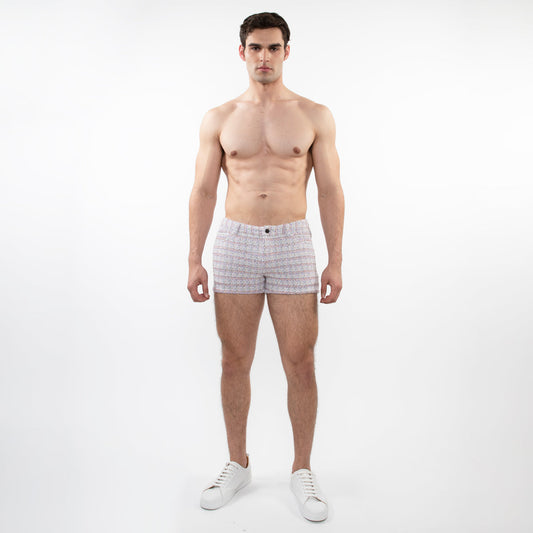 St33le Limited Edition Lilac/Pink Tweed 3" Jacquard Short