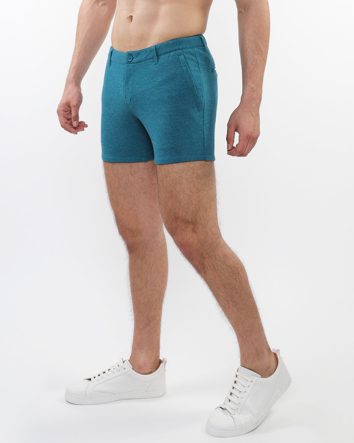 St33le Turquoise 5" Textured Knit Short