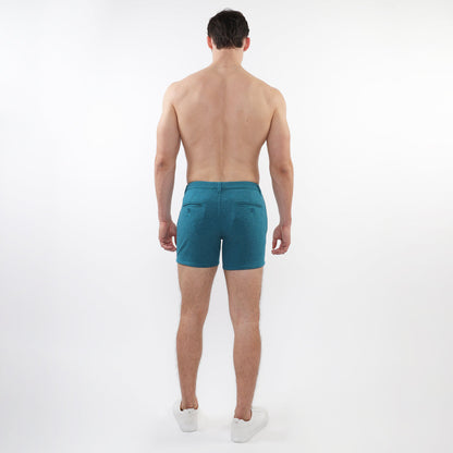 St33le Turquoise 5" Textured Knit Short