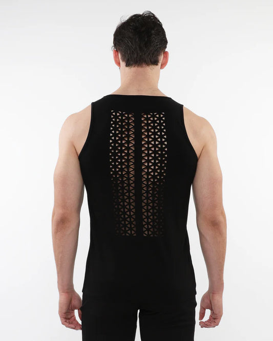 ST33le Black Triangles Laser Cut Tank