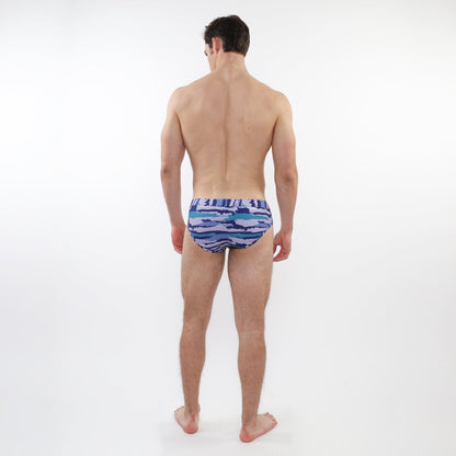 St33le Cobalt/Sky Camo Swim Brief