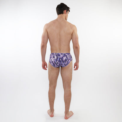 St33le Purple Periwinkle Camo Swim Brief