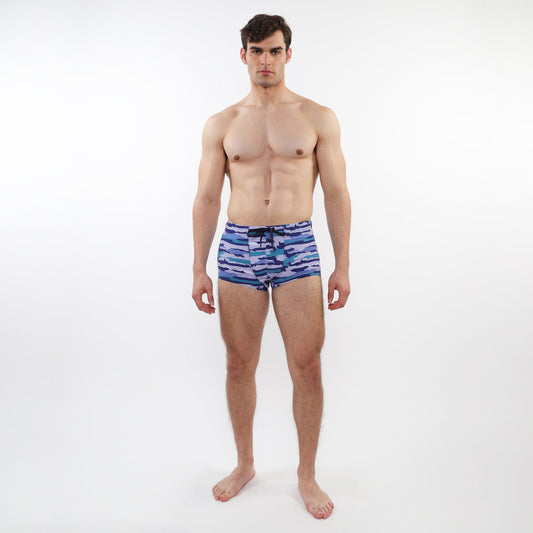 St33le Cobalt/Sky Camo Swim Trunks