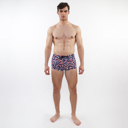 St33le Navy/Sand Camo Printed Swim Trunks