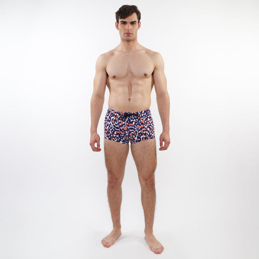 St33le Navy/Sand Camo Printed Swim Trunks