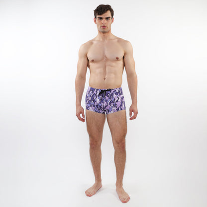 St33le Purple Periwinkle Camo Swim Trunk
