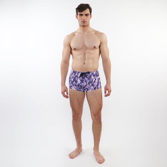 St33le Purple Periwinkle Camo Swim Trunk
