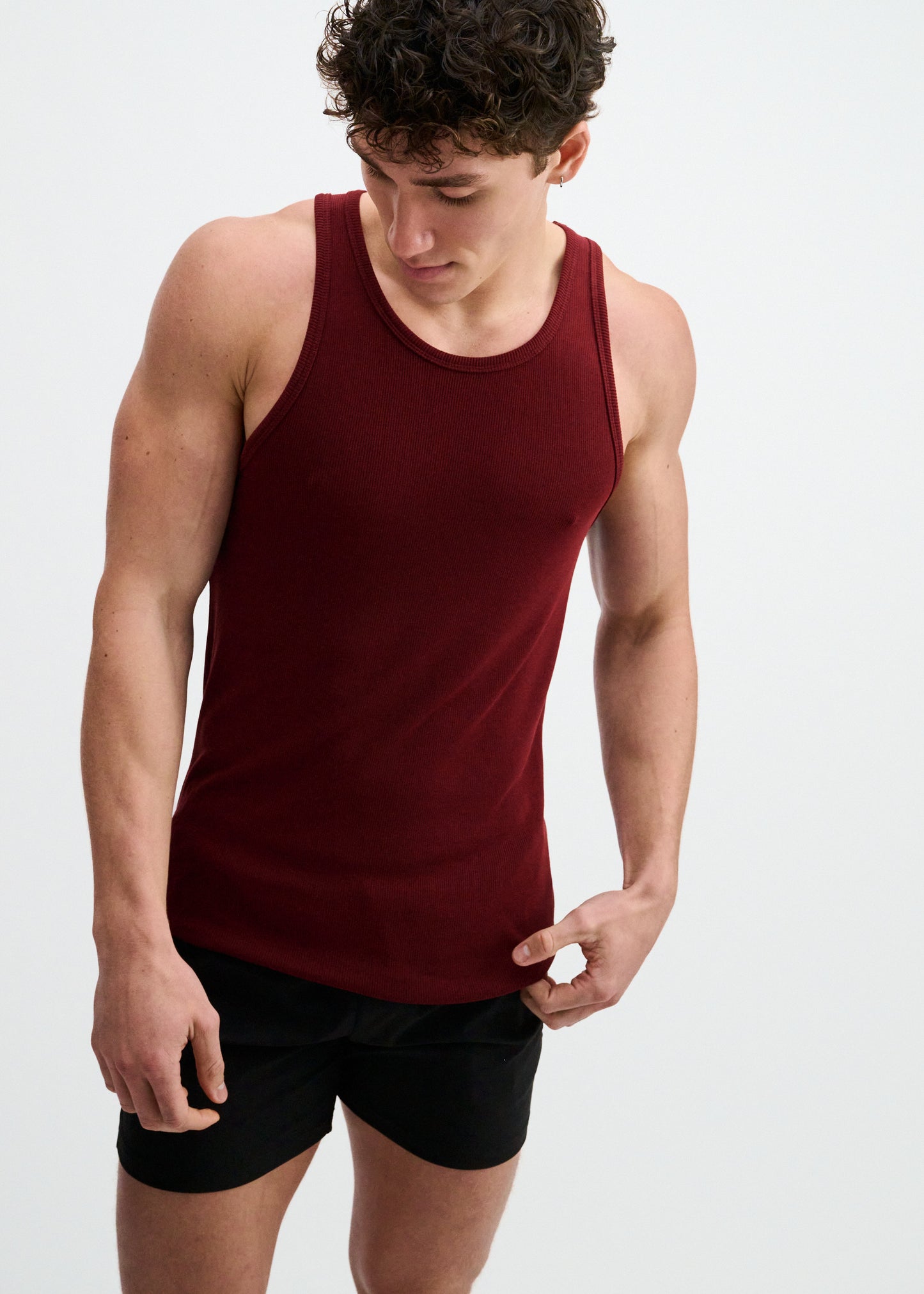St33le Ribbed Stretch Modal Tanks