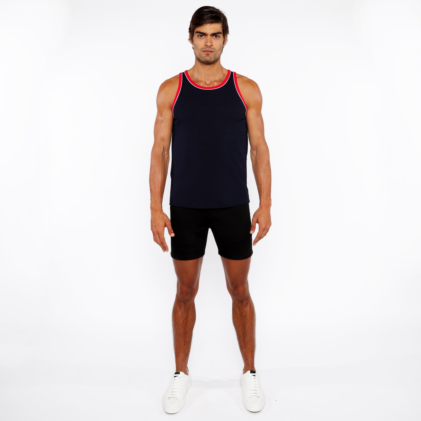 St33le Navy Rib Tank W/Pipping