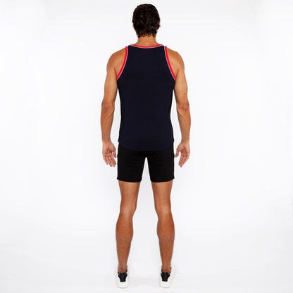 St33le Navy Rib Tank W/Pipping