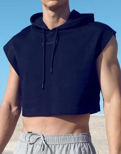 Supawear Black Crop Hoodie