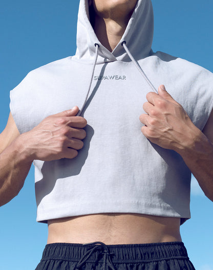 Supawear Grey Crop Hoodie