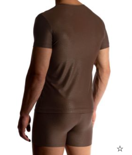 MANSTORE Reptile Brown Casual Tee