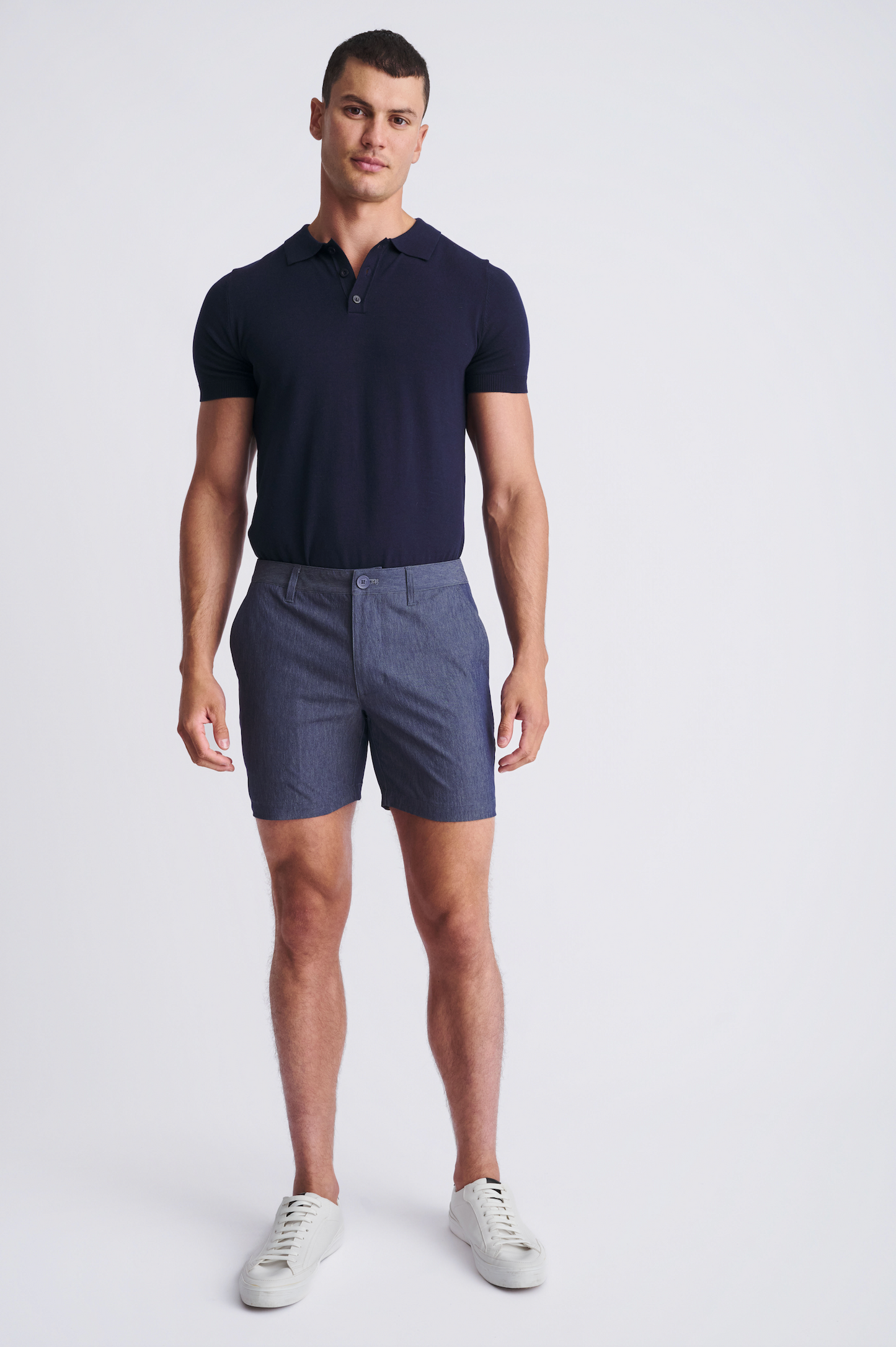 Postmarc Indigo 6" Crinkle Stretch Chino Short