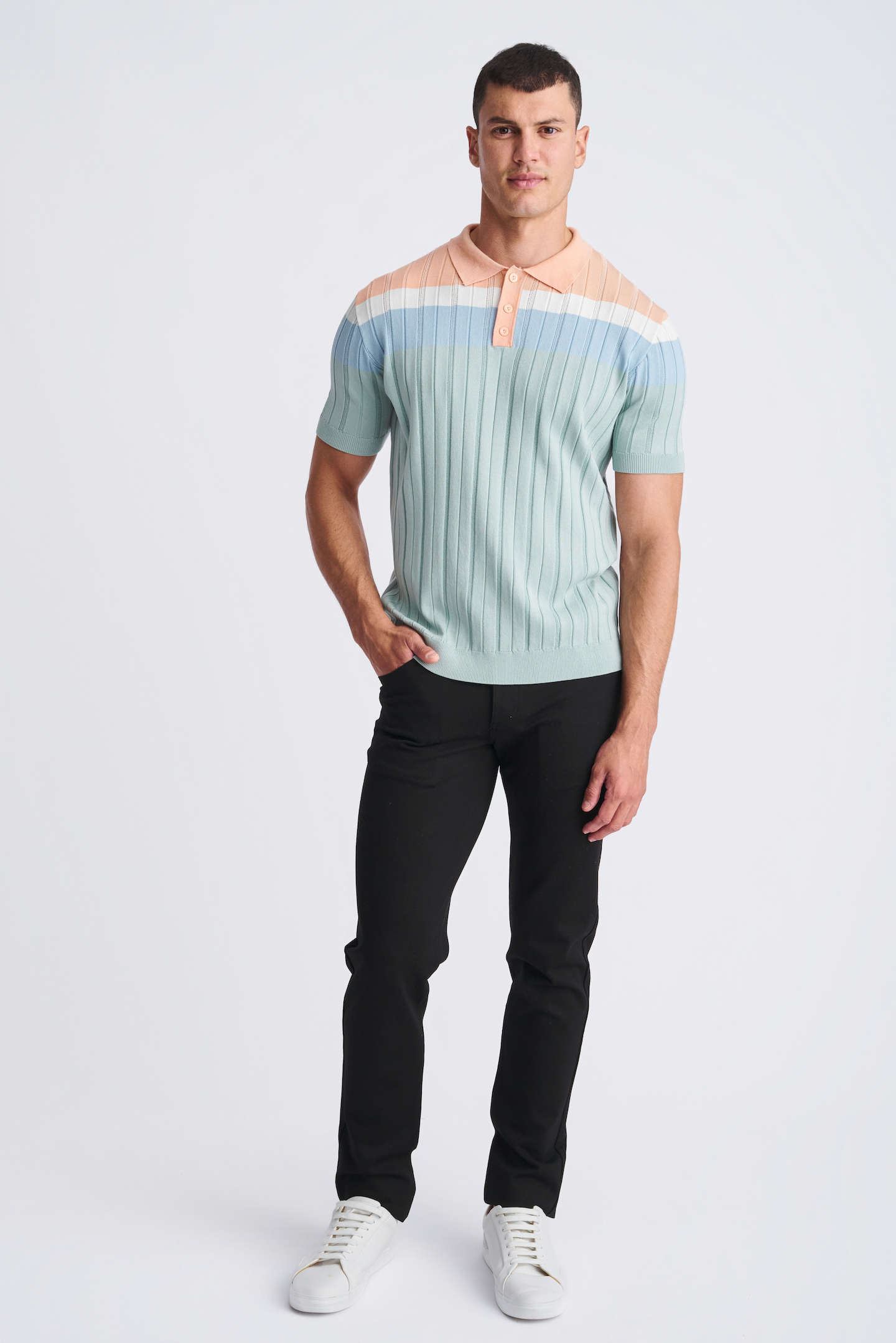 Postmarc Stalk Color Block Silk/Tencel SS Shirt