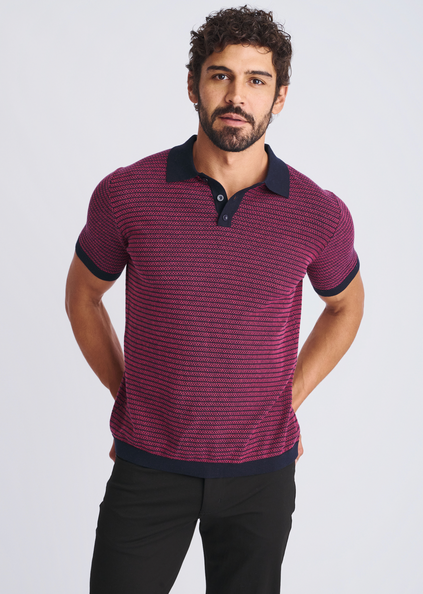 Postmarc Bubble Gum Two Tone Textured SS Shirt