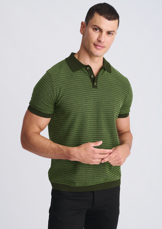 Postmarc Pear Two Tone Textured SS Shirt