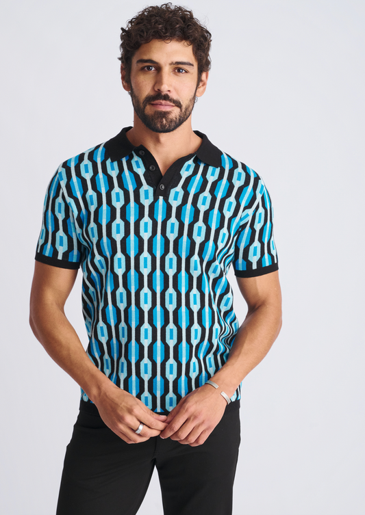 Postmarc Ocean Retro Chain Jacquard SS Shirt