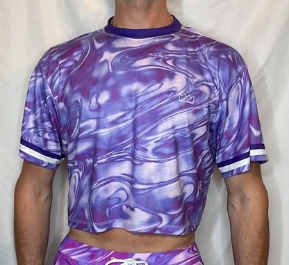 Chris Turk Metallic Swirl Crop
