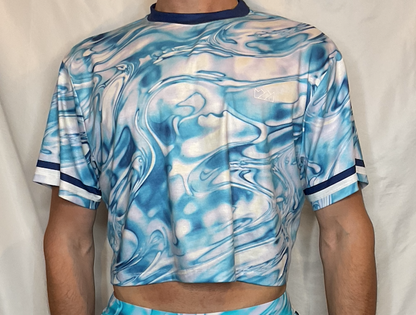 Chris Turk Metallic Swirl Crop