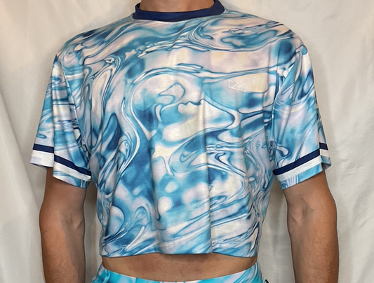 Chris Turk Metallic Swirl Crop
