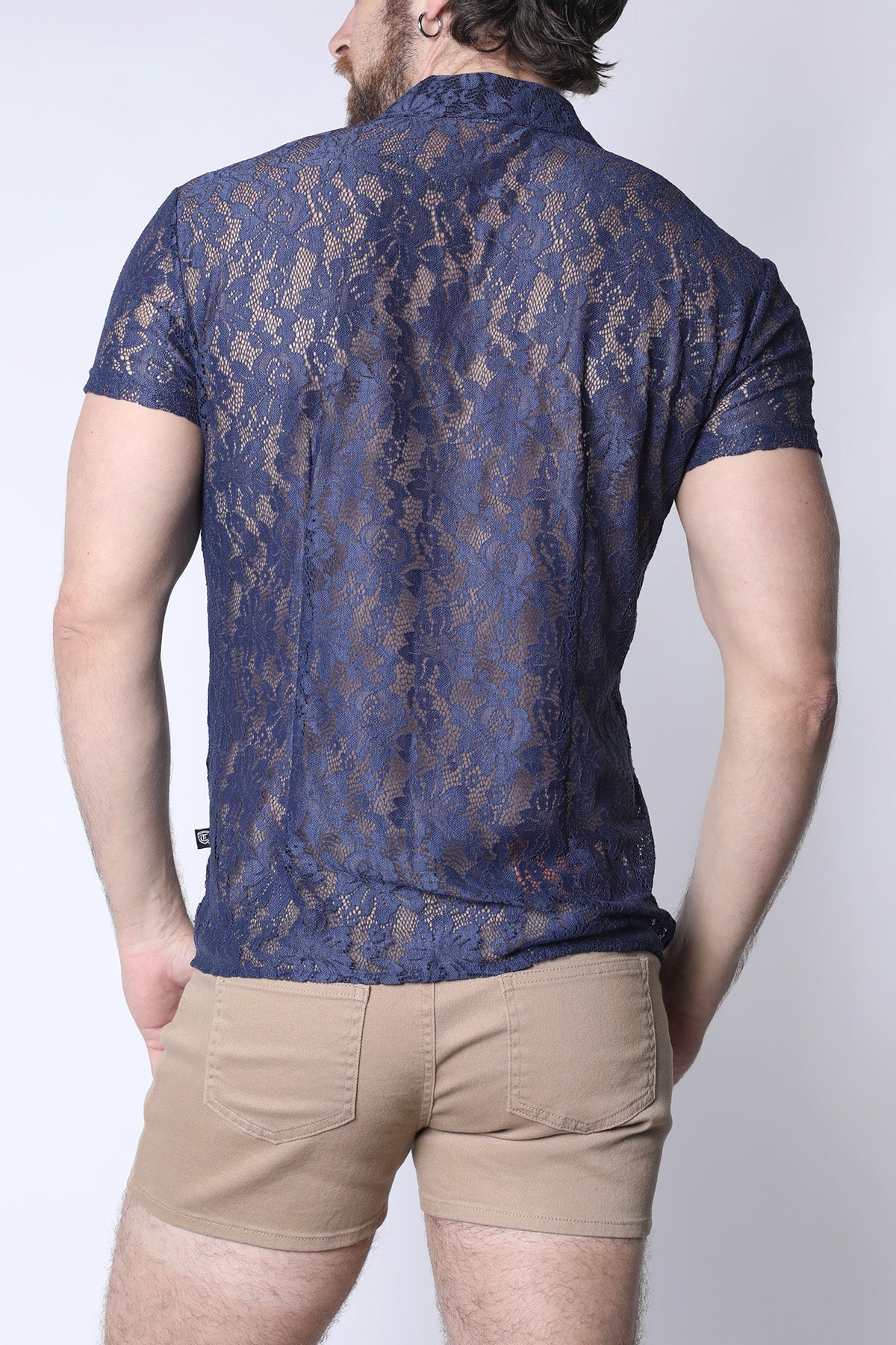 Timoteo Sorrento Button-Down Lace Shirt