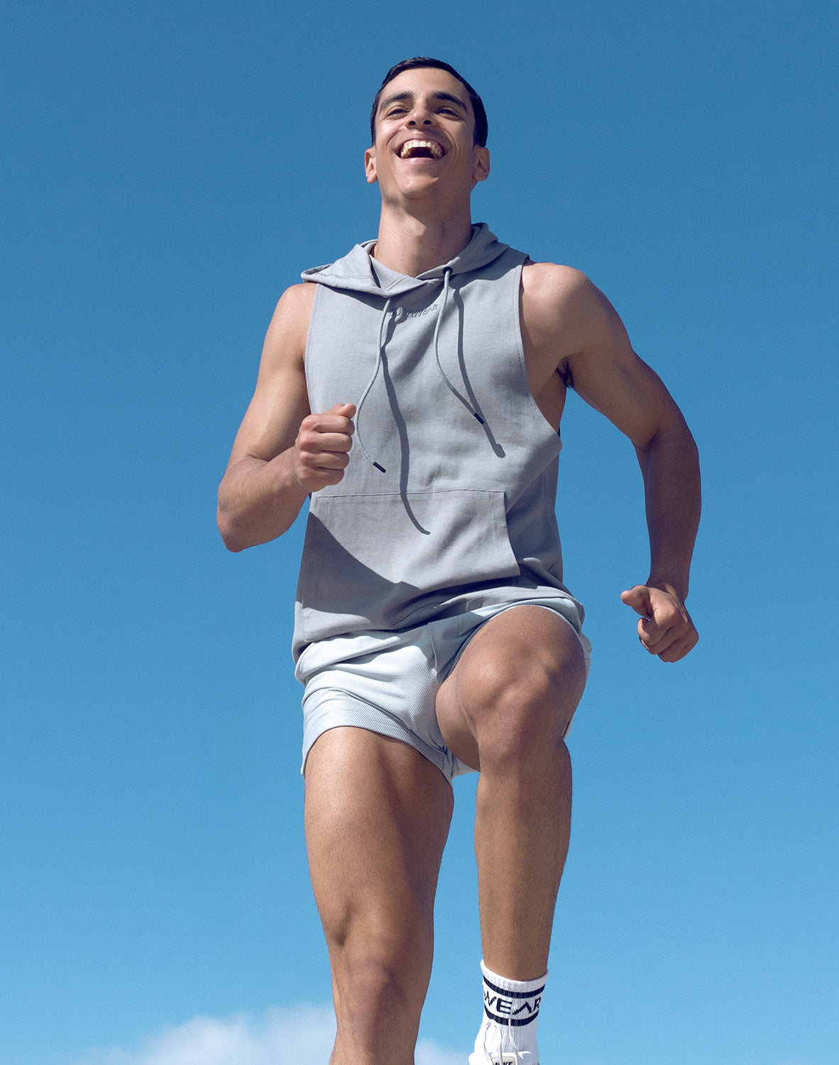 Supawear Sleeveless Grey Hoodie