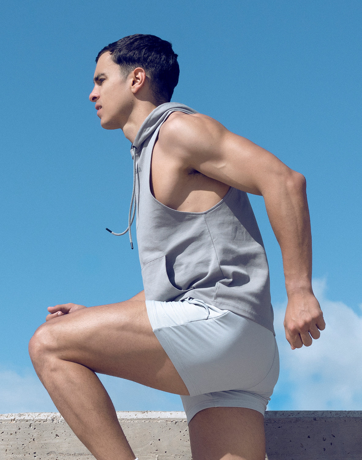 Supawear Sleeveless Grey Hoodie