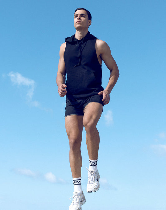 Supawear Sleeveless Black Hoodie