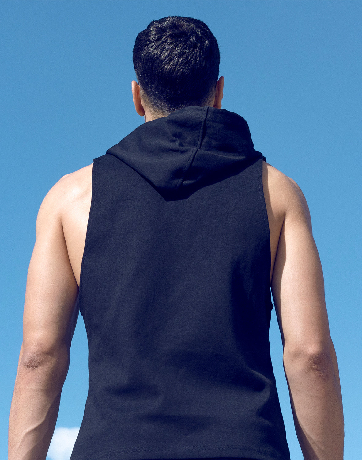 Supawear Sleeveless Black Hoodie