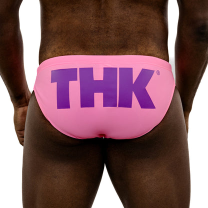 THK Swim Logo Pink Brief