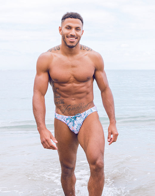 2eros V20 Coral Teal Swim Brief