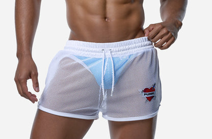 Pump! White Mesh Short