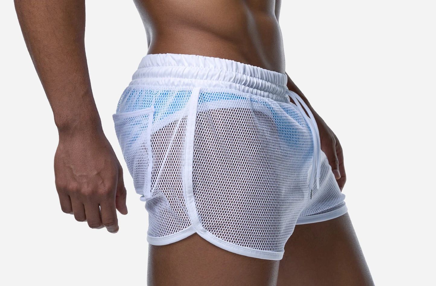 Pump! White Mesh Short