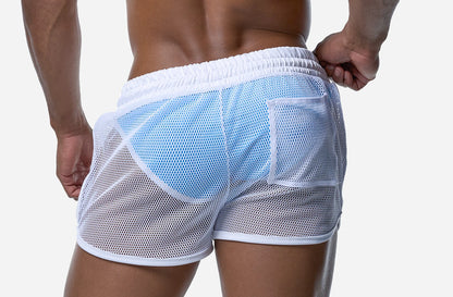 Pump! White Mesh Short