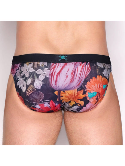 Skull & Bones Floral Bouquet Swim Brief