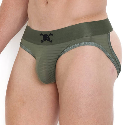 Skull & Bones Stripe Sheer Y-Jock