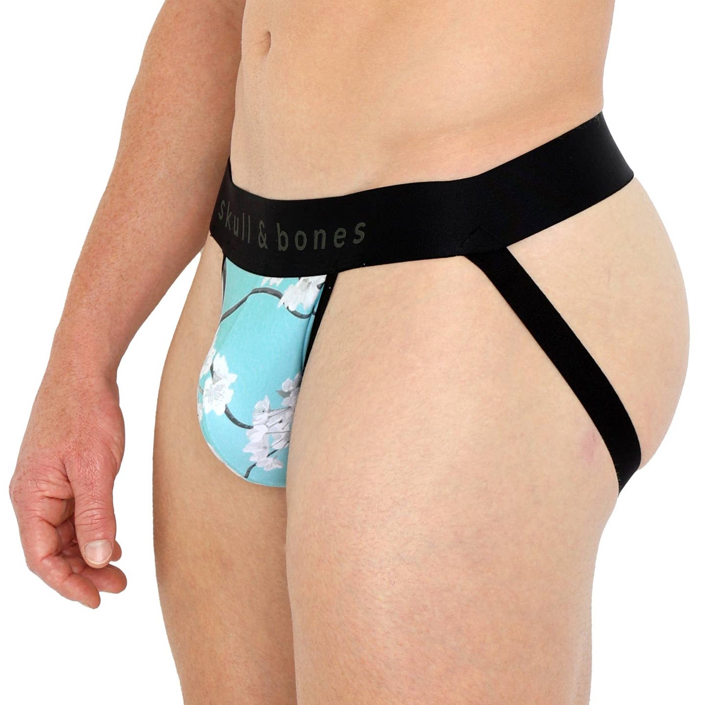 Skull & Bones Cherry Blossom Sky Jockstrap