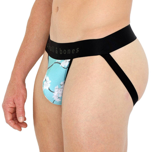 Skull & Bones Cherry Blossom Sky Jockstrap