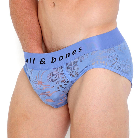 Skull & Bones Dragon Burnout Periwinkle Brief