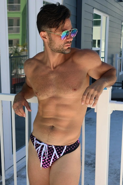 Breedwell Daytripper Swim Thong - Pink Poppers