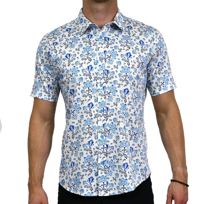 Assassin Stretch Cotton Short Sleeve Button Down Shirt