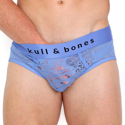 Skull & Bones Dragon Burnout Periwinkle Brief