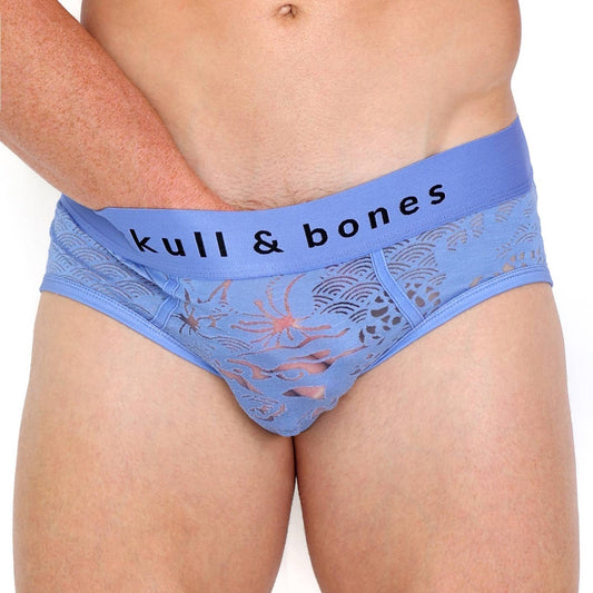 Skull & Bones Dragon Burnout Periwinkle Brief