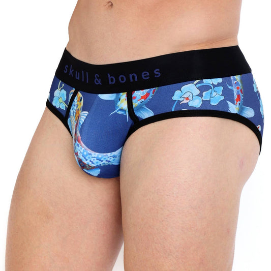 Skull & Bones Hand Painted Koi Brief
