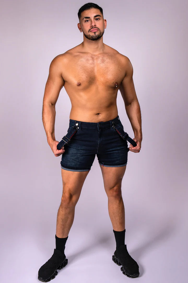 Tiger Horse New Homar Denim Suspender Short